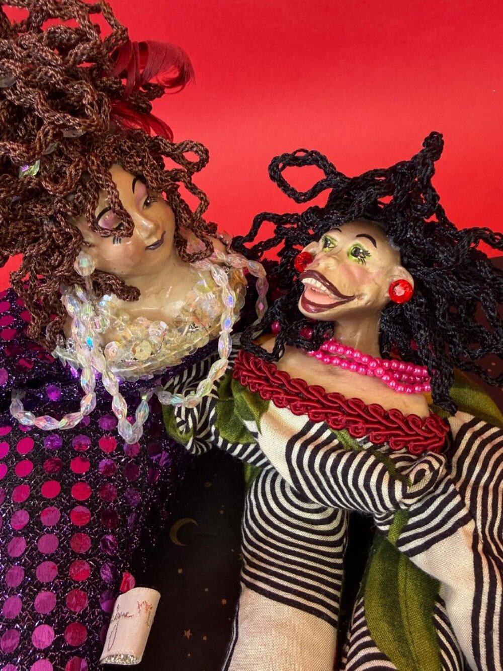 1990s Vintage Katherine's Collection Doll Set, Wayne Kleski Mermaid & Harlequin